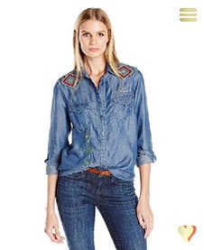 Desigual Damenhemd Cam Delia, blau.