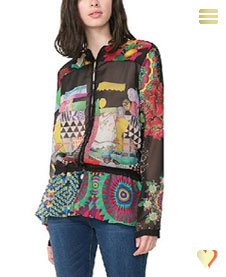 Desigual Bluse Cam Laus, bunt.