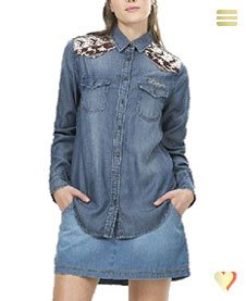 Desigual Jeanshemd MARTI, blau.