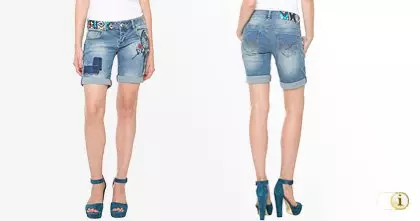 Desigual Short, Jeans, Damen, Denim, blau.