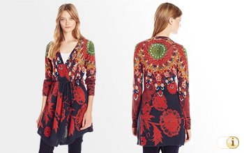 Desigual Herbst, Strickjacke Jers Dida, rot.