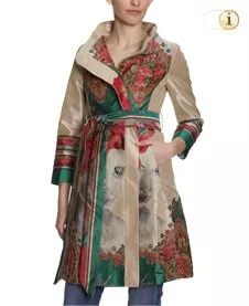 Der von der chinesischen Kultur inspirierte
Mantel Natalia von Desigual. Farben: rot,beige.