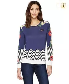 Desigual -All by Myself- Sweatshirt, blau