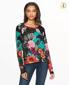 Desigual Herbst, Pullover Jers_hawai, Blume.