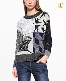 Grauer Desigual Pullover Hassan, grau.