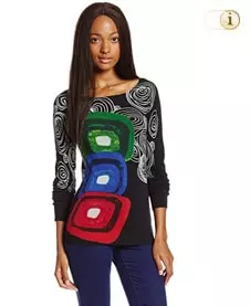 Schwarzer Desigual Pullover LESI, schwarz.