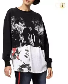 Desigual Mickey Sweatshirt, schwarz.