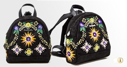 Desigual Rucksack Luxury Fashion, schwarz.