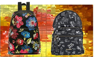 Schwarzer Desigual Rucksack, Lima Caribou und Lima Tribeca, schwarz.