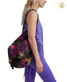 Desigual Damen-Rucksack Back Mysty Flower Viana mit großen Blumenprints. Aus 100% Polyester. Farbe: schwarz.