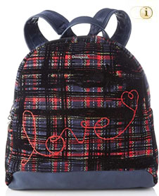 Desigual Damen Rucksackhandtasche INLOVE VENICE. Aus 100% Polyacryl. Farbe: schwarz.