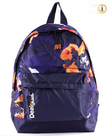 Rucksack “Azul Tinta” mit como flower Prints auf 100% Polyester. Farbe: purple.