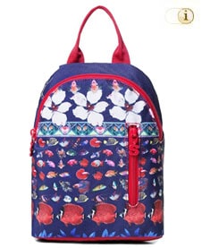 Desigual Kinderucksack Moch Pineapple mit vielen Fischen als Motiv. Material: 100% starkes Polyester. Farbe: blau.