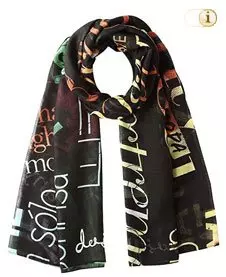 Desigual Foulard, Schal, Loopschal Heritatge, schwarz.