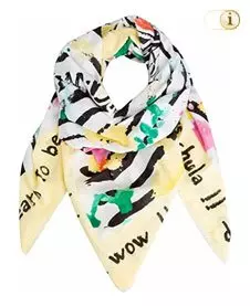 Desigual Herbst, Foulard, Schal, Loopschal SQUARE MARINE, gelb.