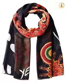 Desigual Herbst, Foulard, Schal, Loopschal Yeah, schwarz.