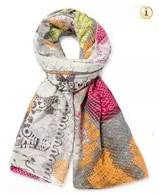 Desigual Damen Foulard, Schal, Loopschal PINZON, bunt.