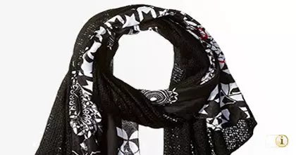 Desigual Damen Foulard, Schal, Loopschal, schwarz.