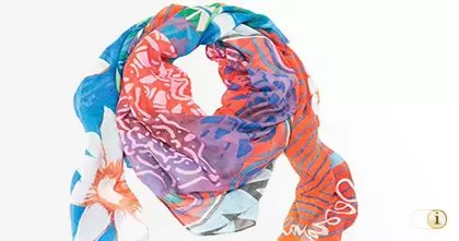 Desigual Damen Foulard, Schal, Loopschal, bunt.