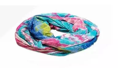 Desigual Foulard, Schal, Loopschal landscape, blau.