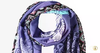 Desigual Damen Foulard, Schal, Loopschal, lila.