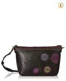 Tasche Lady Loverty mit Mandalamustern. Material: Synthetiktextilfaser. Farbe: schwarz.