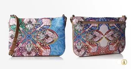 Blaue Desigual Tasche, Mexican Cards Molina Umhängetasche.