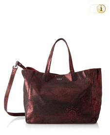 Handtasche Bols Brilli-Cuenca mit ton-in-ton Mandalas. Farbe: rotbraun.