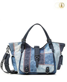 Denim Shoulder Bag passend zu Jeanskleidung. Stoffe: Materialmischung. Farbe: blau.