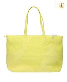 Tasche Halley-Redmond mit geraden geometrische Mustern. Farbe: gelb.