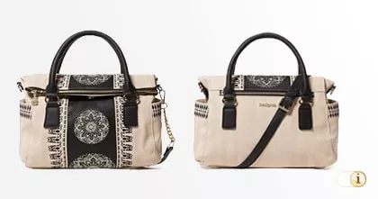 Beige Desigual Lady Loverty Tasche.