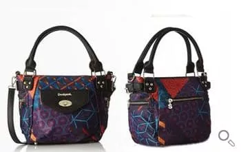 Bunte Desigual Handtasche aus Synthetik und geometrischen Mustern im Patchwork.