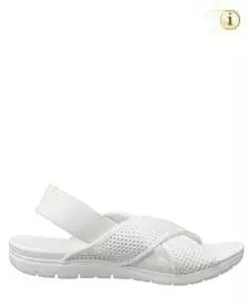 Weiße FitFlop Damen Sandale, Airmesh Slingback mit elestischem Fersenriemen, weiß.