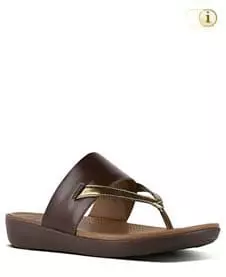 Braune FitFlop Damen Sandale im eleganten Delta Design, braun.