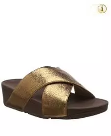 FitFlop Pantolette Lulu glitzy. Farbe: schimmerndes gold.