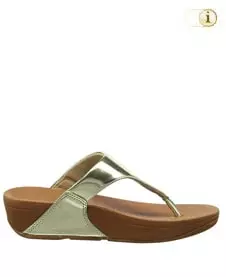 FitFlop Zehensteg-Sandale Lulu. Farbe: spiegelnd Goldfarben.