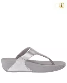 FitFlop Zehensteg-Sandale Lulu. Farbe: glänzend silber.
