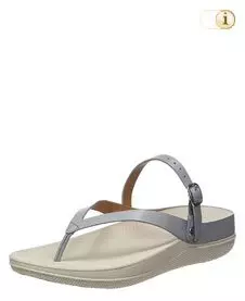 Silberne Fitflop Damen Sandalen. Sandale “Peeptoe”, silber.