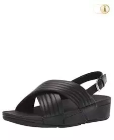 FitFlop Sandalette Lulu padded mit Fersenriemen. Farbe: schwarz.