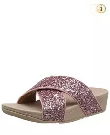 FitFlop Pantolette Lulu Glitter. Farbe: glitzy pink-rose.