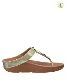 FitFlop Damen Roka Toe-Thong Plateausandalen, gold.