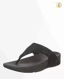 Schwarze Fitflop Damen Sandalen. Sandale Rokkit, schwarz.