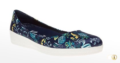 Blaue FitFlop ANNA SUI Printed BALLERINA Schuhe
mit Print.