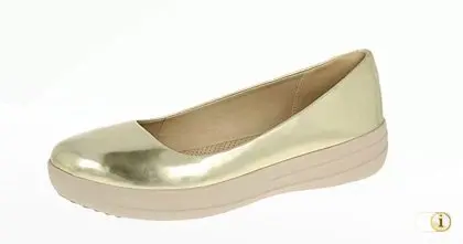 Fitflop “F-Sporty” Ballerinaschuhe in Goldfarbe.