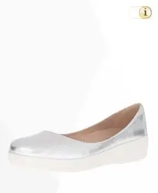 FitFlop Superballerina Schuhe, silber.