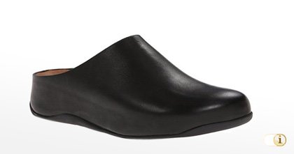 Schwarze FitFlop Shuv Clogs.