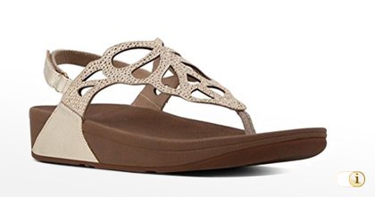 Fitflop BUMBLE Crystal Toe-Thong Sandale im Farbton: Oro.