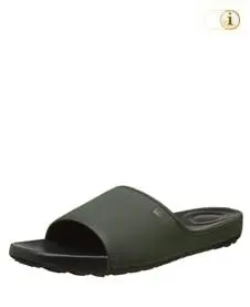 Fitflop Herren Lido Slide Neoprene Peeptoe Sandalen, grün.