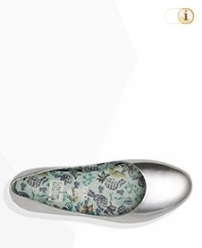 Fitflop Anna Sui Super Ballerina, silber.