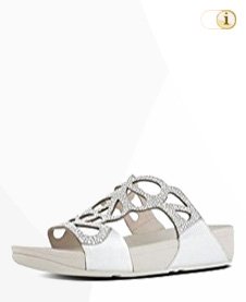 FitFlop BUMBLE Crystal Toe-Thong Sandale,silber.